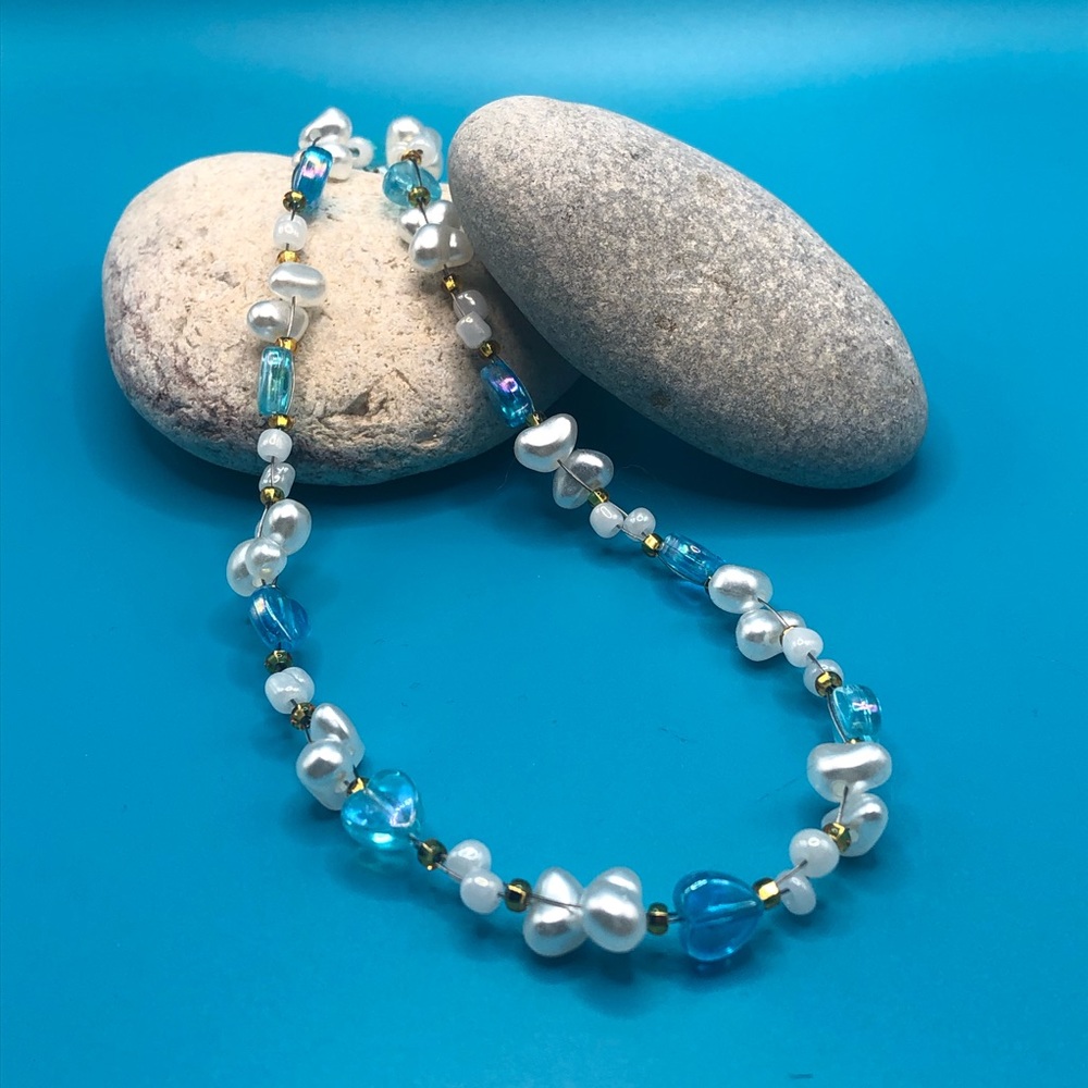 Handmade Y2K Pearl Choker Necklace